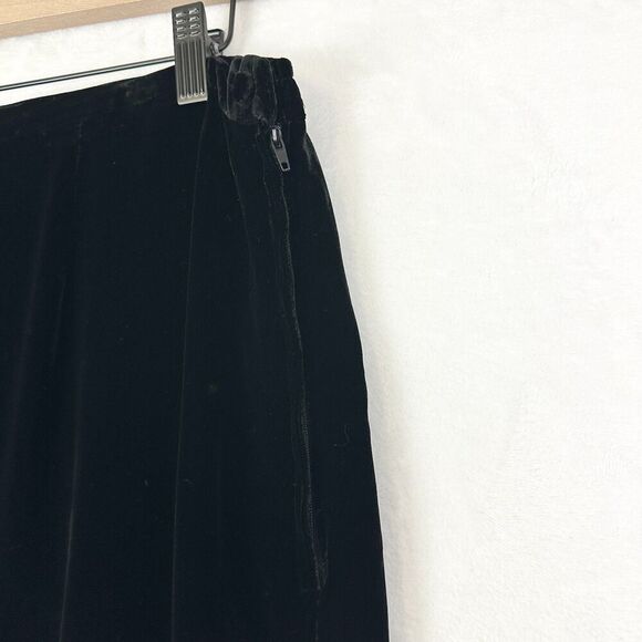 Vintage April Cornell Silk Blend Velvet Maxi Skirt Size Large Y2k 90s Whimsigoth - Picture 3 of 5